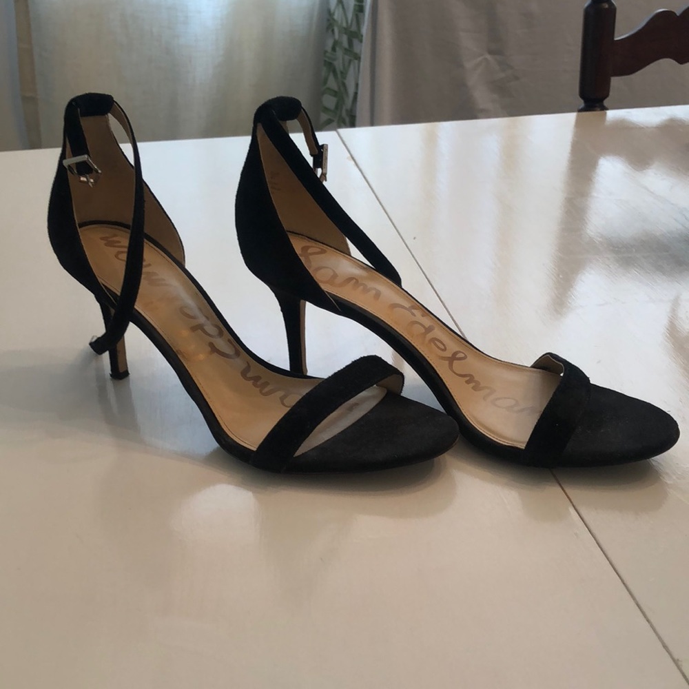 Sam Edelman Black single strap cocktail heel